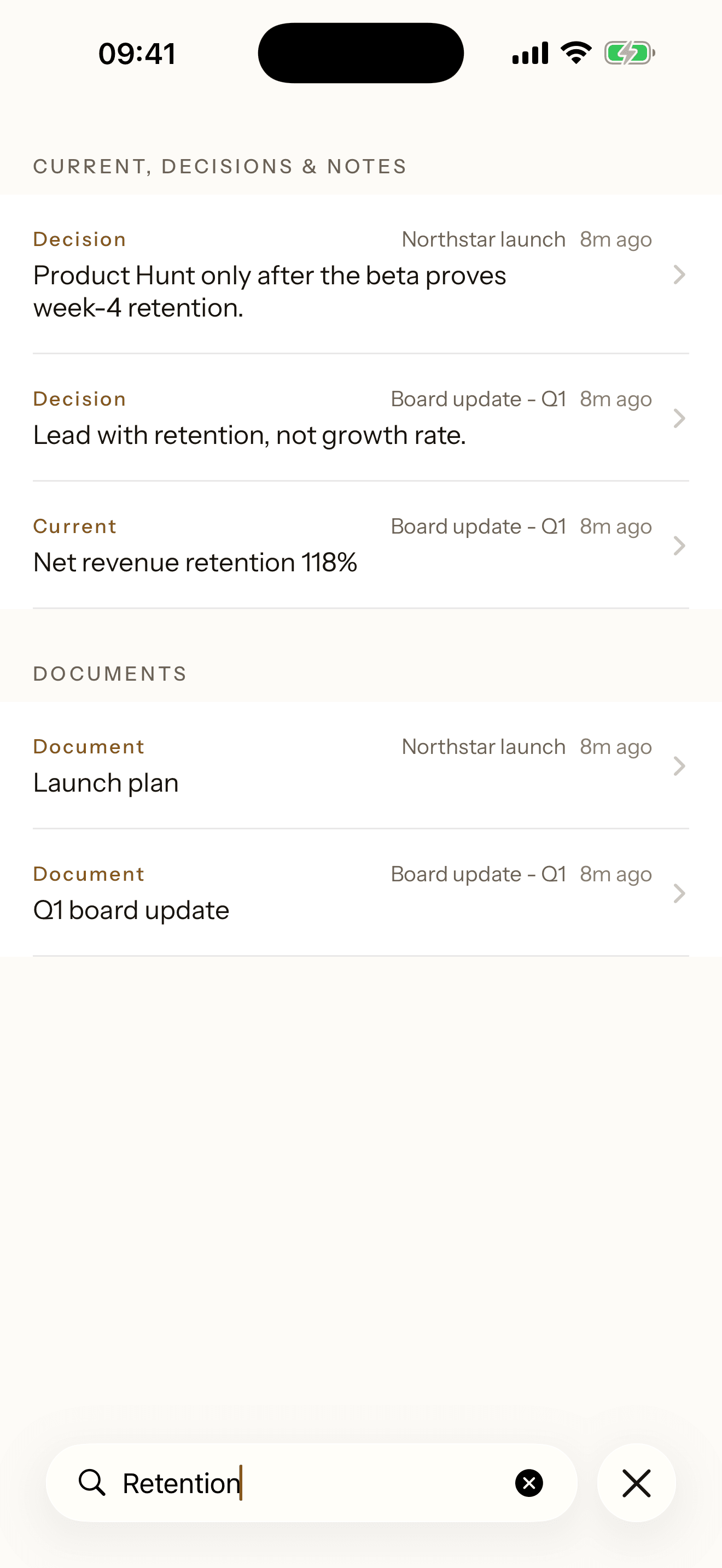 Giraffe on iPhone — search